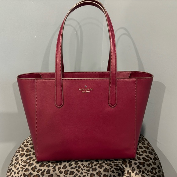 Kate Spade Staci Medium Tote- BlackBerry - Picture 1 of 5